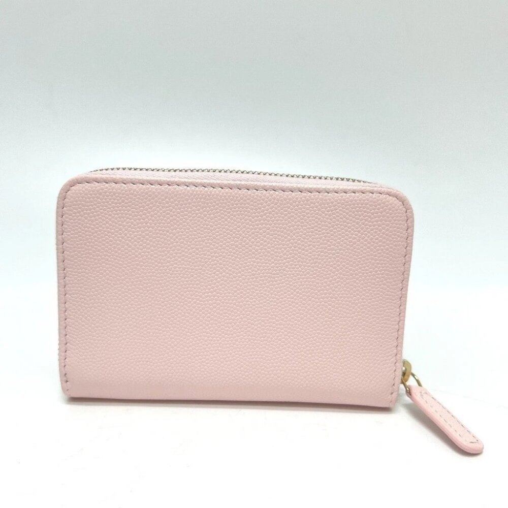 CHANEL AP4658 CC Mark Zip coin purse Long Wallet Caviar Leather pink Unused - Picture 2 of 10